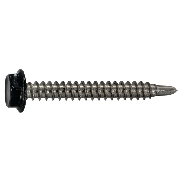 Midwest Fastener Self-Drilling Screw, #10 x 1-1/2 in, Painted Stainless Steel Flange Hex Head External Hex Drive 39607 - main